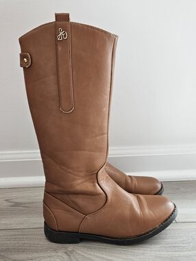 Sam Edelman Girls Lola Tamara Riding Boots - Burnished Brown - Size 13 Youth